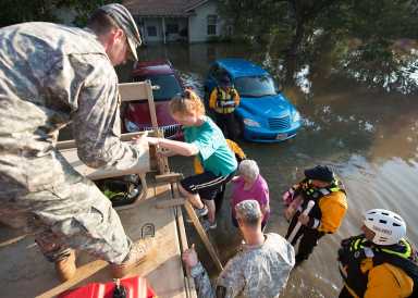 Aftermath of Hurricane Harvey in Texas
