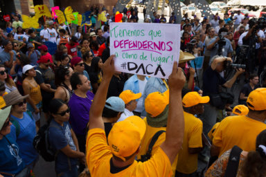 DEFENSORES DE DACA MUESTRAN MENSAJE DE UNIDAD