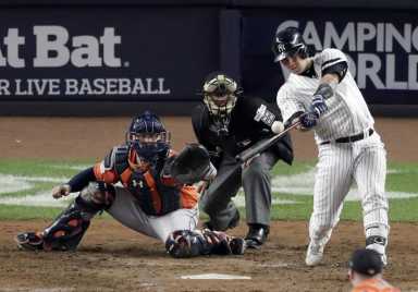 Tanaka y Sánchez ponen a Yankees a un triunfo de la Serie Mundial