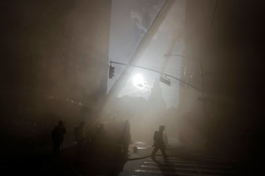 Five alarm fire in New York City building