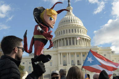 Marcha en Washington para exigir la aprobación de la ley del Programa de Recuperación de Desastres Naturales para Puerto Rico
