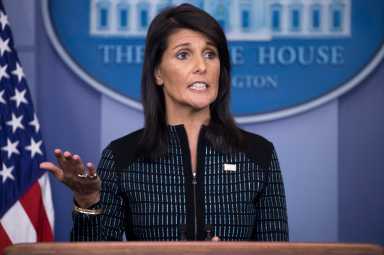 LA EMBAJADORA DE EEUU ANTE LA ONU, NIKKI HALEY
