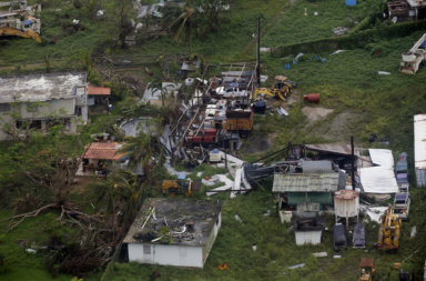 Misión del ejército para entregar suministros a damnificados huracán María en Puerto Rico