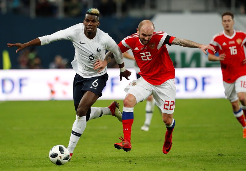 Mbappé y Pogbá sellan triunfo de Francia sobre Rusia
