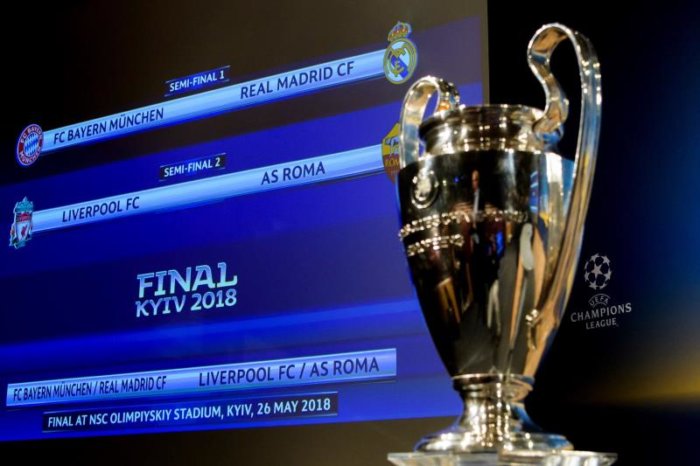 Otro "clásico" Bayern - Real Madrid y Liverpool - Roma en semifinales de la Champions