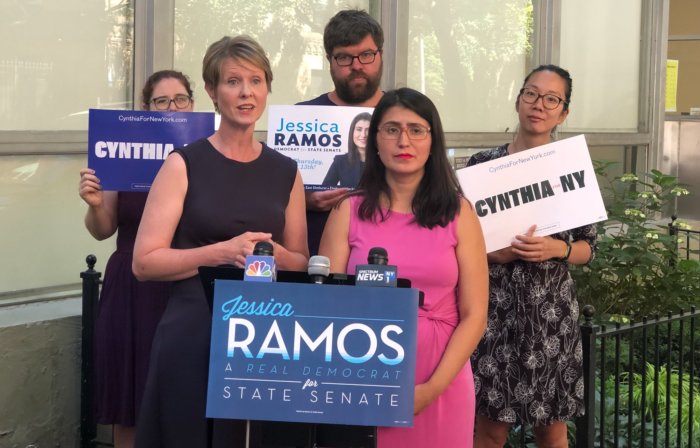 Candidatas Jessica Ramos y Cynthia Nixon anunciaron su endoso mutuo