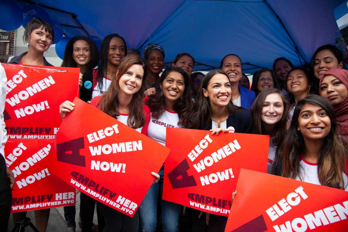 Manifestación a favor de más mujeres en cargos públicos