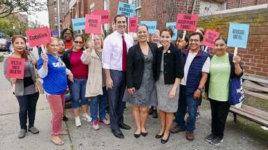 Catalina Cruz recibe respaldo de senador y asambleísta