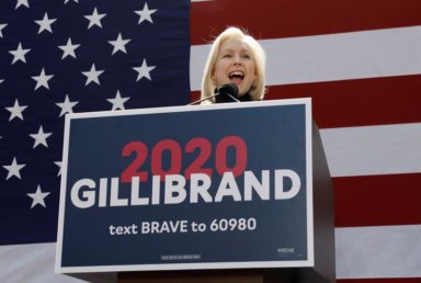 Aspirante a la candidatura demócrata Gillibrand acusa a Trump: "Es un cobarde"