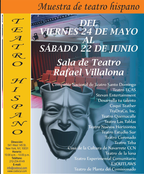 Continúa muestra de teatro hispano en el Comisionado Dominicano de Cultura