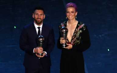 Lionel Messi y Megan Rapinoe reciben el premio 'The Best' 2019 de la FIFA
