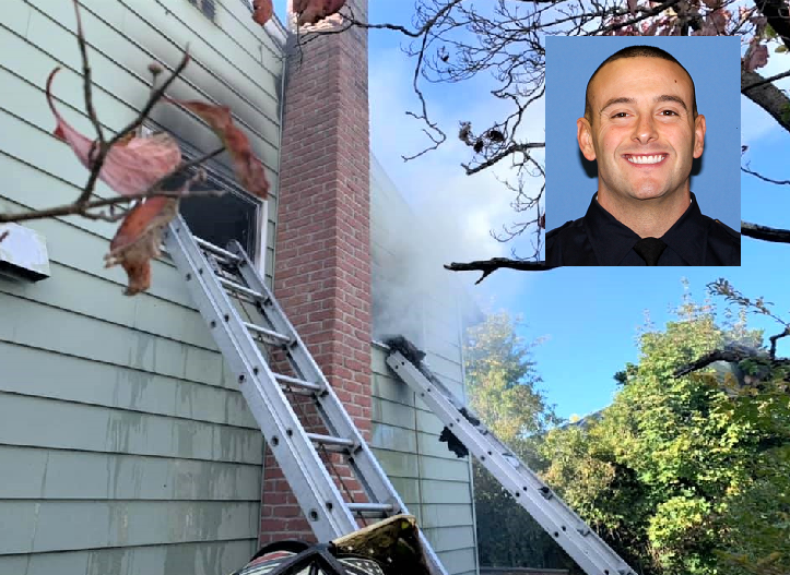 Oficial de Suffolk rescata a hombre discapacitado de incendio en North Babylon