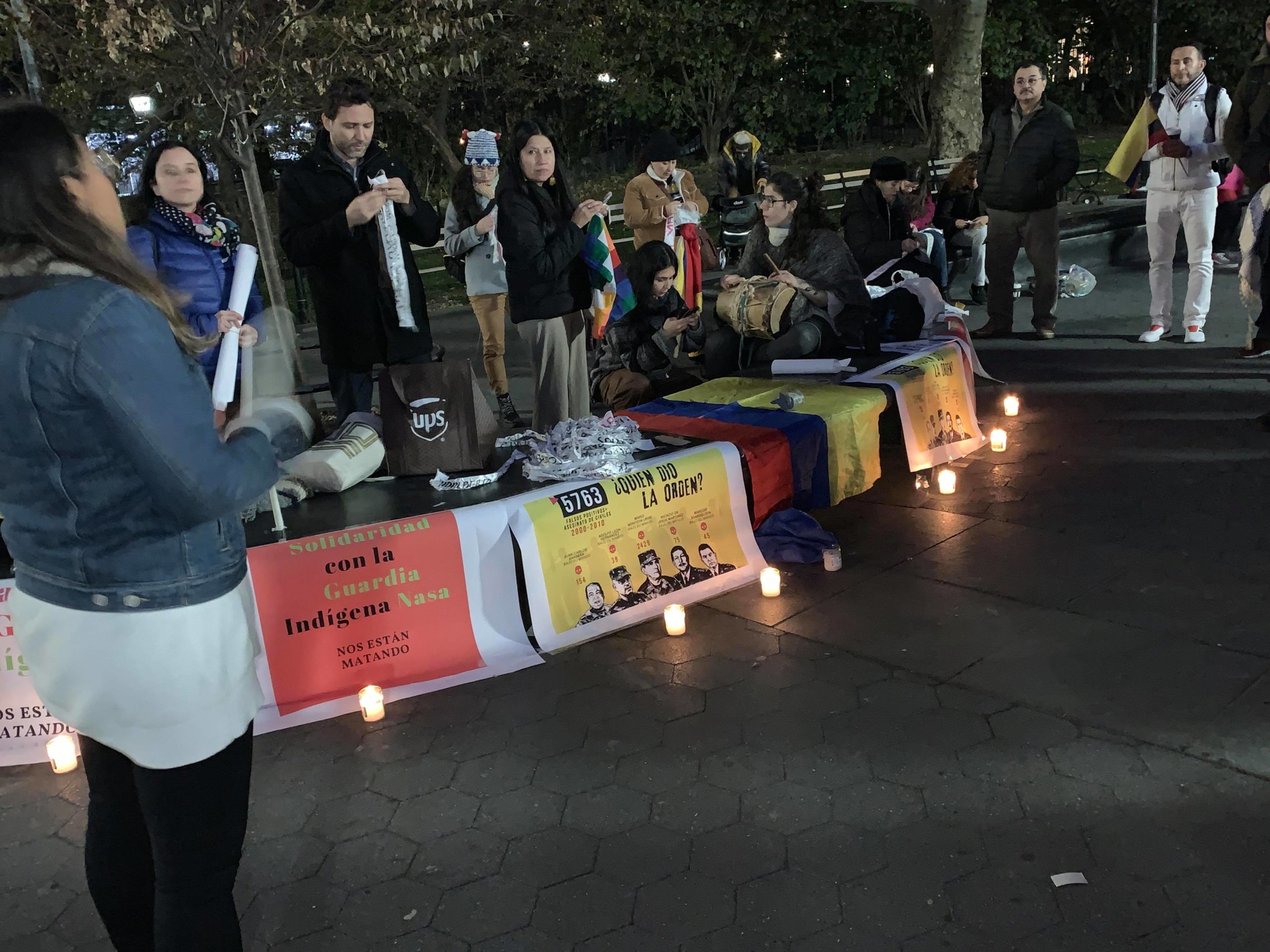 Colombianos se reunieron en NY para pedir respeto por la paz y la vida