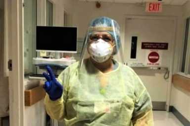 Valerosa inmigrante peruana limpia habitaciones de pacientes con coronavirus