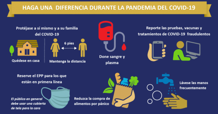 Haga una diferencia en su comunidad durante la pandemia del Coronavirus