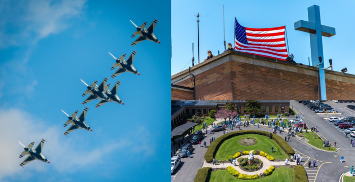 Thunderbirds y Blue Angels rindieron homenaje a trabajadores que luchan contra el COVID-19