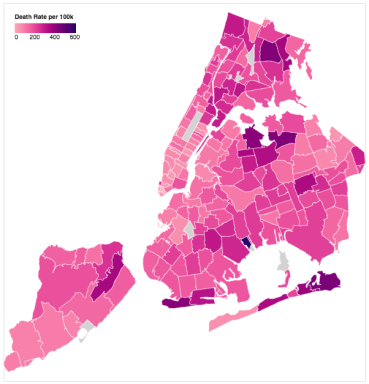 Nuevos datos muestran que Corona lidera en los casos de COVID-19, mientras Far Rockaway lidera en tasa de mortalidad