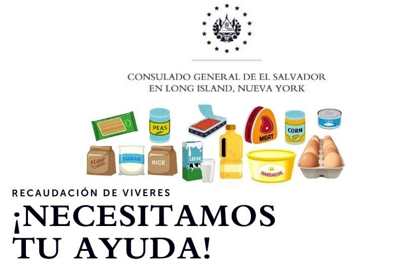 Consulado de El Salvador en Brentwood recauda víveres para familias
