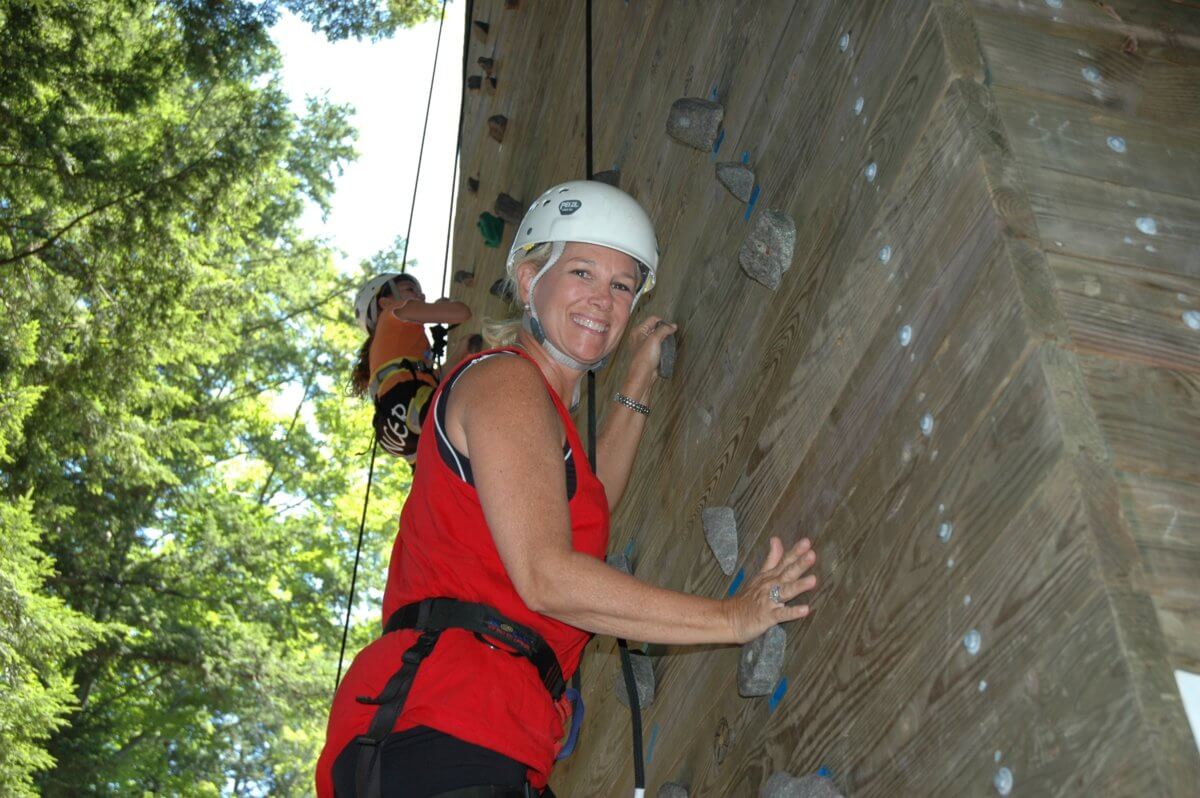 REVEILLE JL ON CLIMBING WALL