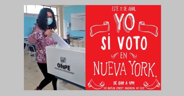 Consulado de Perú en Nueva York llama a peruanos a votar en elecciones del domingo