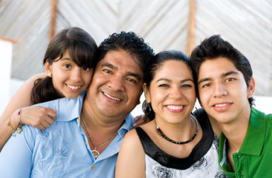Hispanic Family Stock image