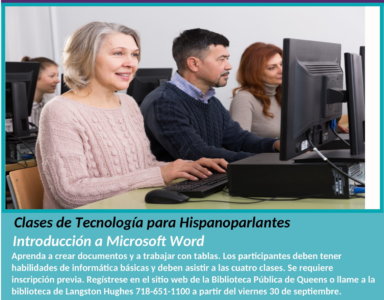 Introduction to Microsoft Word October @ Langston Hughes-1