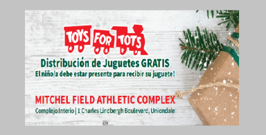 Gobierno de Nassau y Agencia CASA regalarán juguetes en Mitchel Field