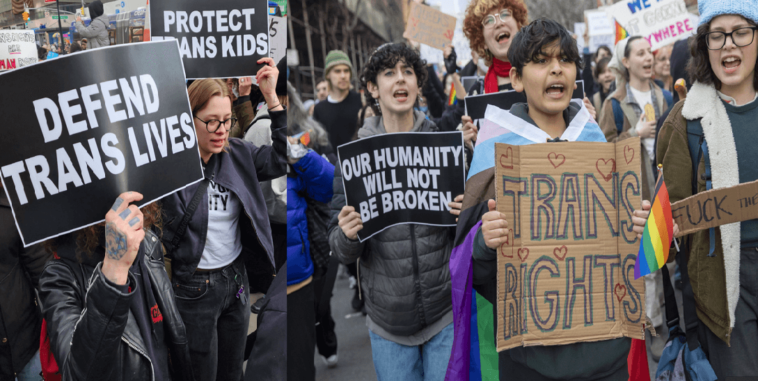 Cientos de jóvenes trans repudian en NY leyes contra comunidad LGBTQ