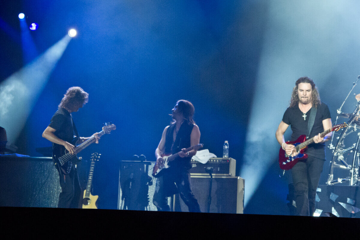 Maná en concierto en Rock in Rio en Madrid en 2012.