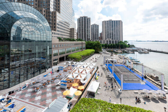 ¡El Waterfront Plaza se transformará en una cancha central!