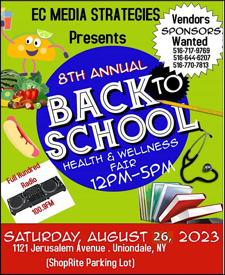 Organizan Feria de Salud y Bienestar 'Back-2-School' en Uniondale