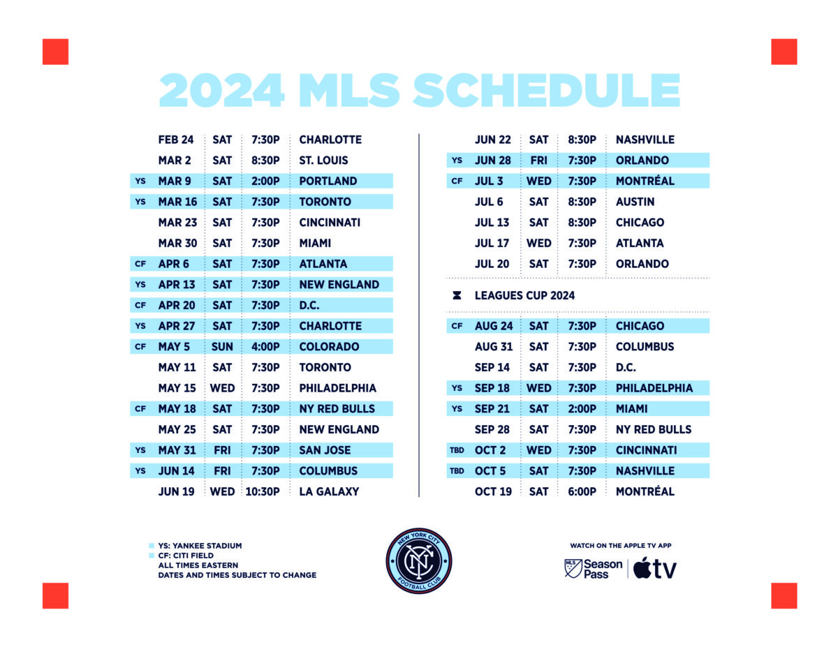 NYCFC vs Messi en el Bronx … Listo el fixture en MLS 2024 Noticia NY