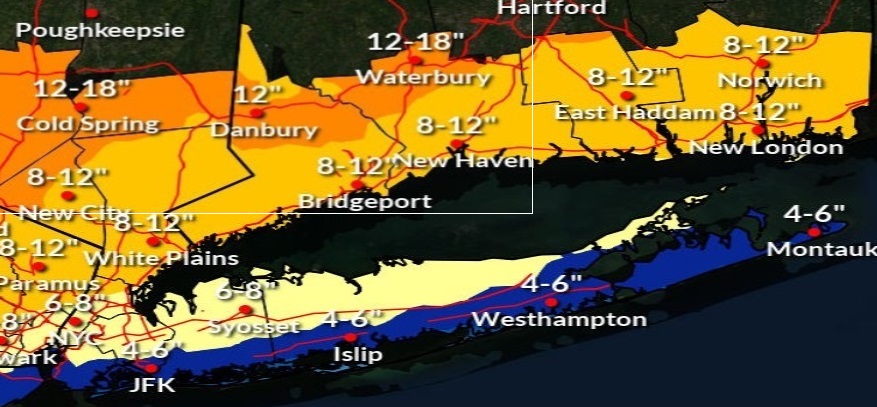 Hasta 8 pulgadas de nieve, tal vez más, pronóstican para Long Island