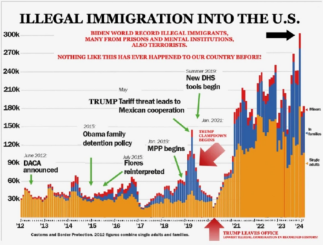 El gráfico engañoso de Trump sobre la inmigración ilegal