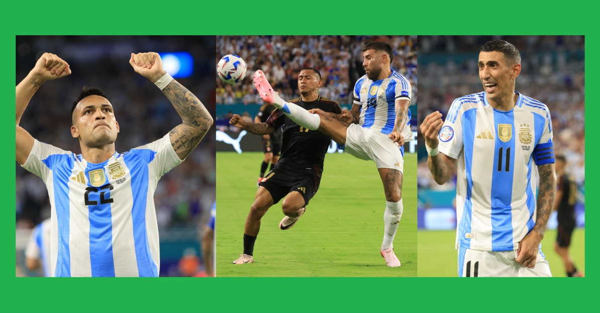 Líder Argentina, sin Messi, elimina a Perú con doblete de Lautaro
