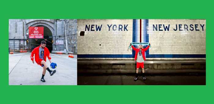 Freestyler de fútbol, Frankie Flo, une a NY y NJ a través del Lincoln Tunnel