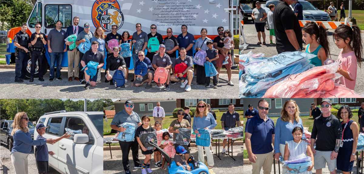 Más de 400 estudiantes de Glen Cove recibieron mochilas con útiles escolares