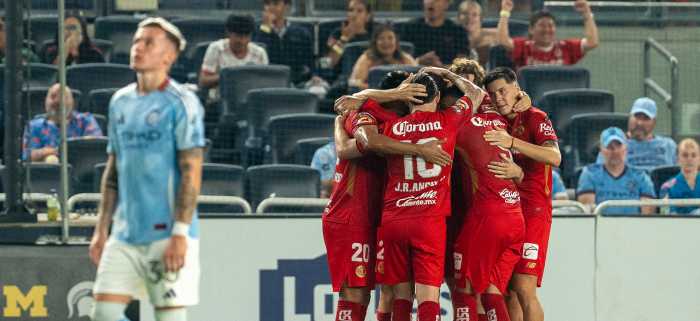 Remontado y eliminado ... New York City cae con Toluca en la Leagues Cup