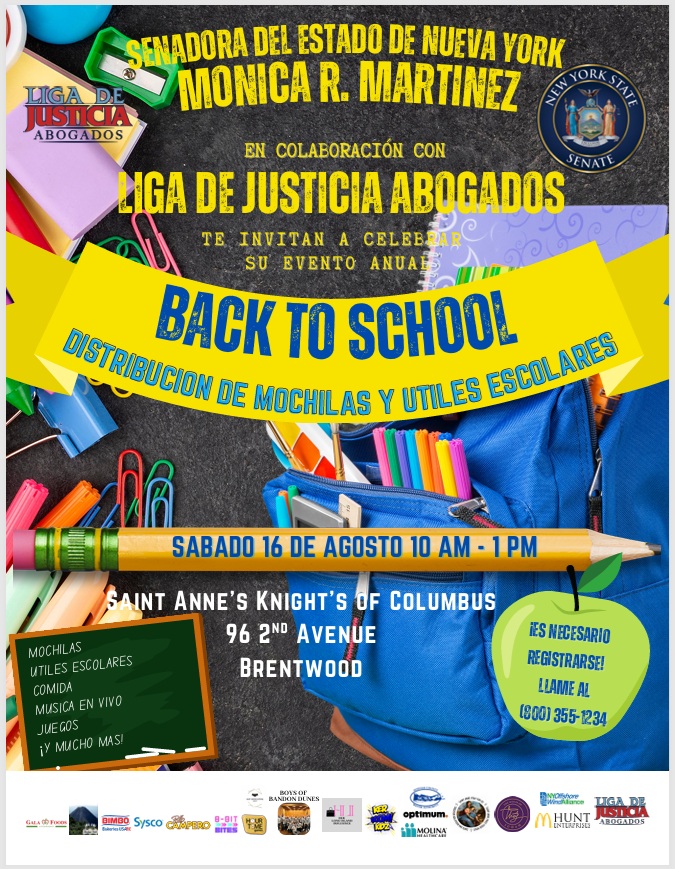 ¡Mochilas Listas! para el Regreso a Clases, distribución gratis en Brentwood