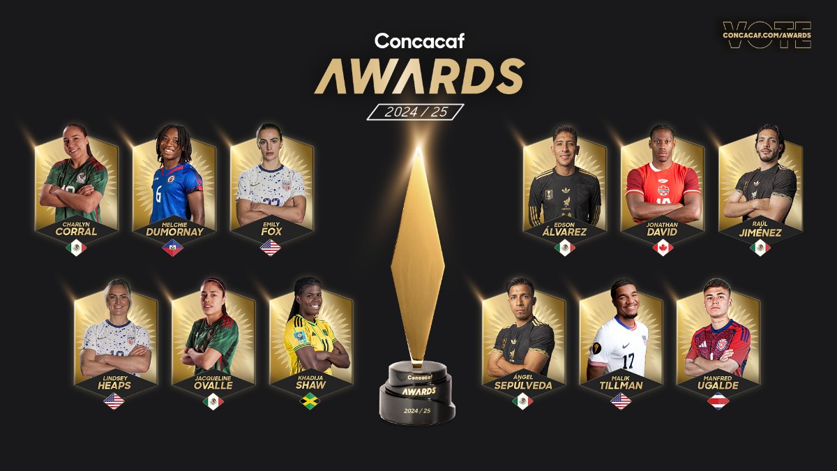 ¡Tu voto cuenta! La Concacaf busca al Jugador y Jugadora del Año 2024/25