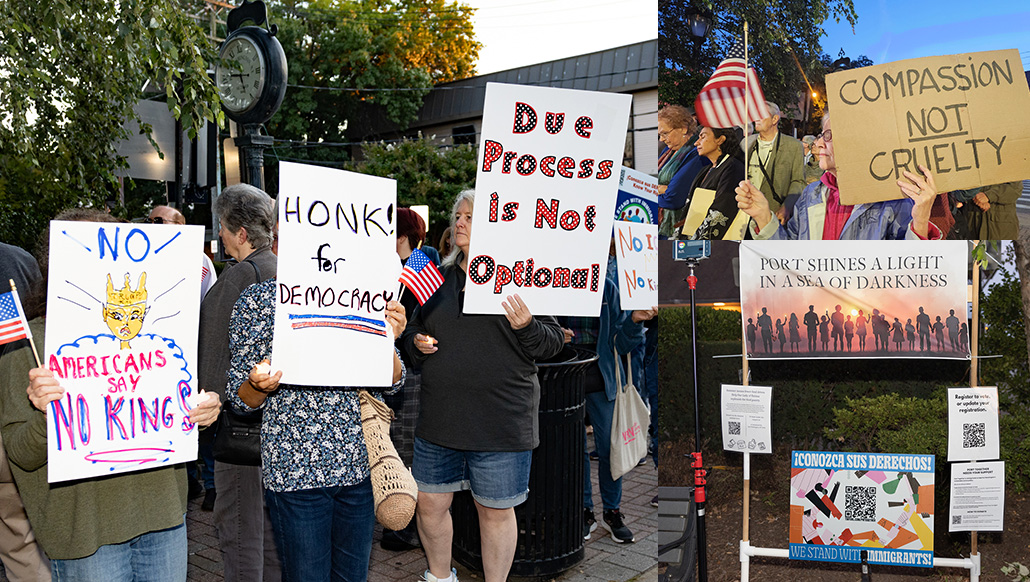Residentes de Port Washington defienden la justicia y a los inmigrantes