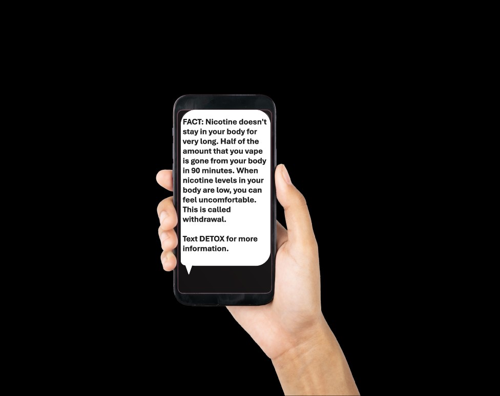 Programa de mensajes de texto "DropTheVape" ofrece ayuda gratuita para superar la adicción a la nicotina
