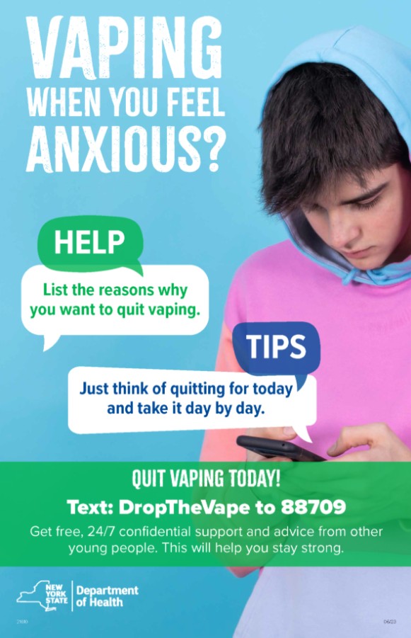 Programa de mensajes de texto "DropTheVape" ofrece ayuda gratuita para superar la adicción a la nicotina