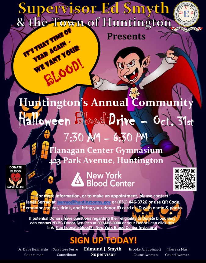Vívelo LI : Donación de sangre y desfile de Halloween en Huntington