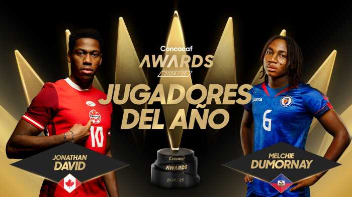 Jonathan David y Melchie Dumornay los Jugadores del Año 2024/25 de Concacaf