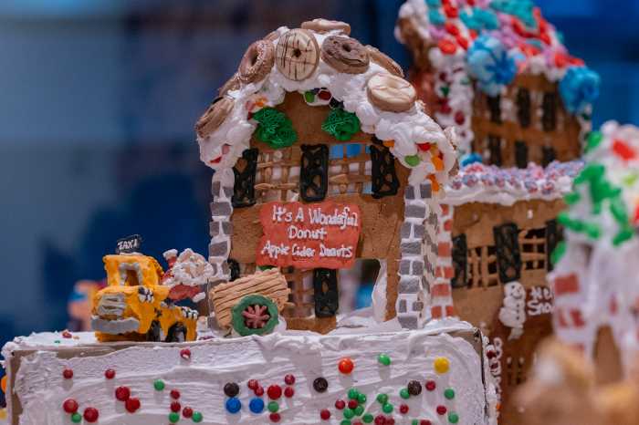 El pueblo de pan de jengibre más grande del mundo se exhibe en Nueva York