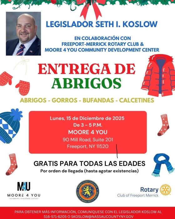 Este lunes realizan donación de abrigos de invierno en Freeport