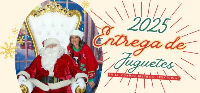 Este sábado la senadora Martínez distribuirá juguetes en Central Islip