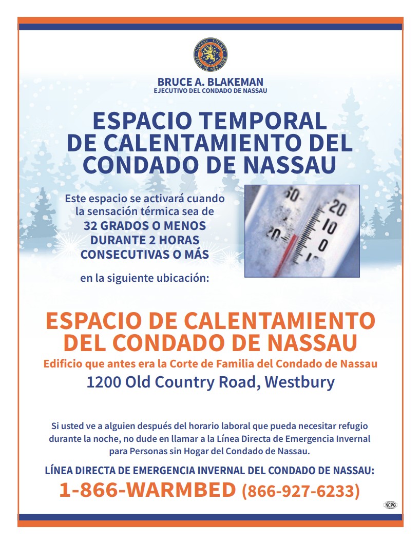 Alerta de tormenta invernal en NYC y LI, abren Centro de Calentamiento en Westbury