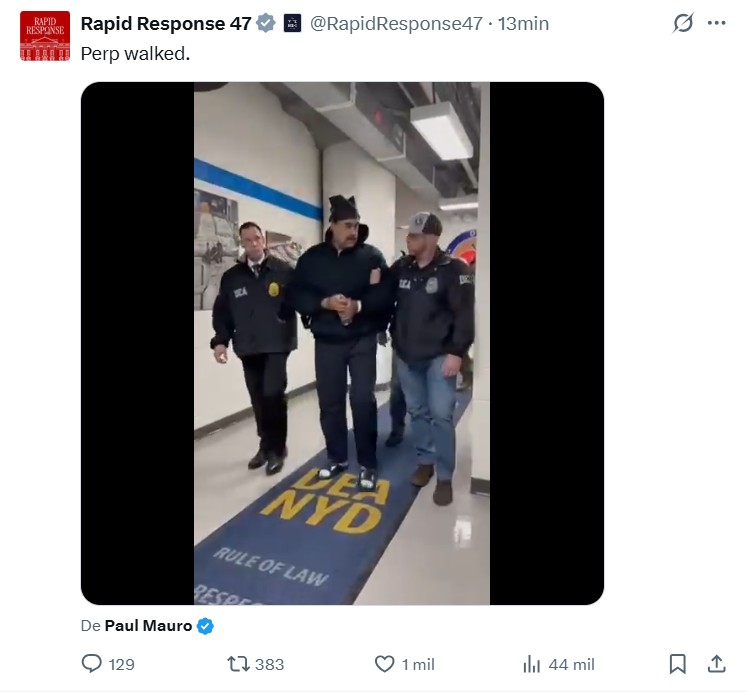 Maduro recluido en cárcel federal en Brooklyn por cargos de narcoterrorismo y corrupción